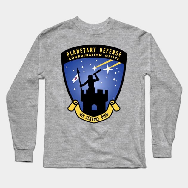 Planetary Defense Coordination Office Logo Long Sleeve T-Shirt by FaelynArt